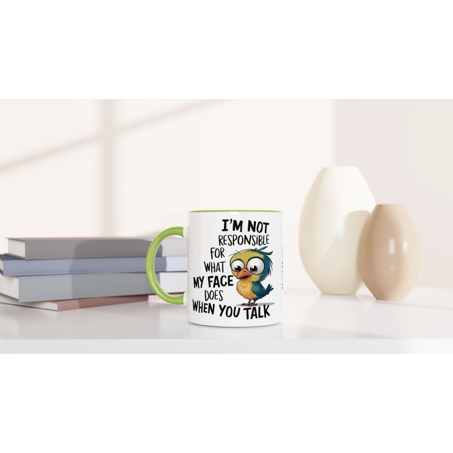 I'm Not Responsible For What My Face Does When You Talk - Personalised 11oz Ceramic Mug , Animal Sarcastic , 11oz Mug
