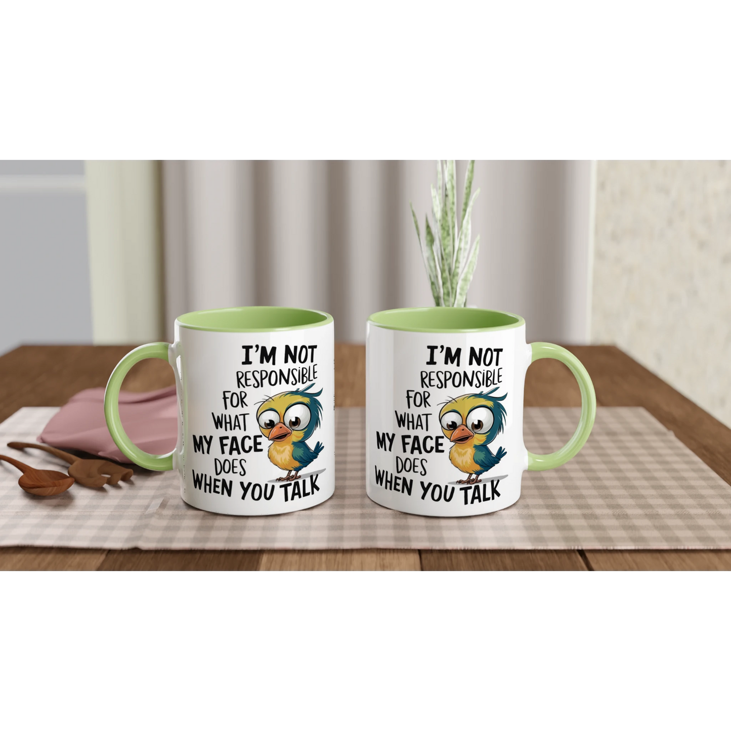 I'm Not Responsible For What My Face Does When You Talk - Personalised 11oz Ceramic Mug , Animal Sarcastic , 11oz Mug