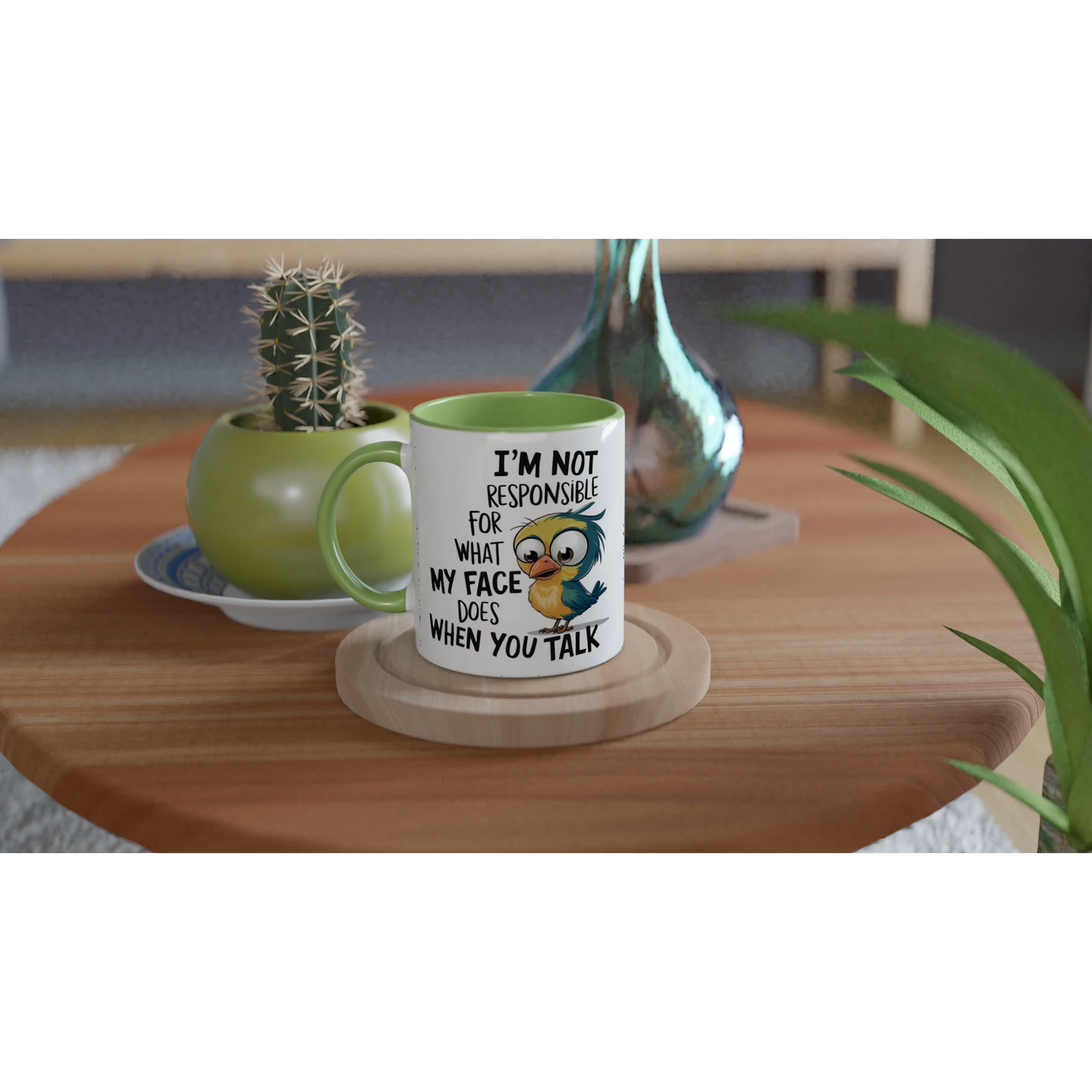 I'm Not Responsible For What My Face Does When You Talk - Personalised 11oz Ceramic Mug , Animal Sarcastic , 11oz Mug