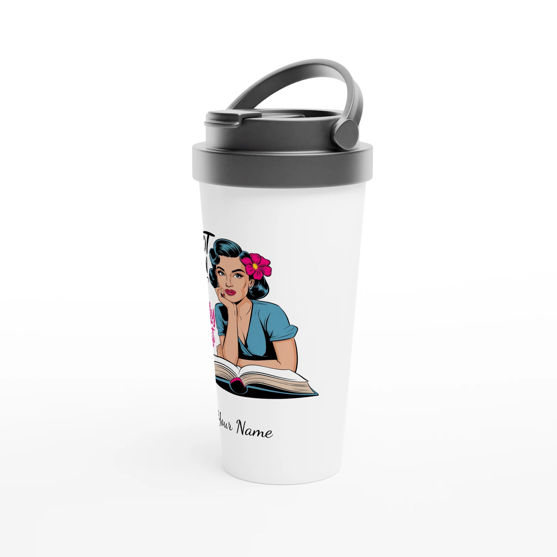 I'm Not Mean, I'm Brutally Honest - Personalised White 15oz Stainless Steel Travel Mug , Retro Woman Sarcastic Vintage Housewife , Travel Mug