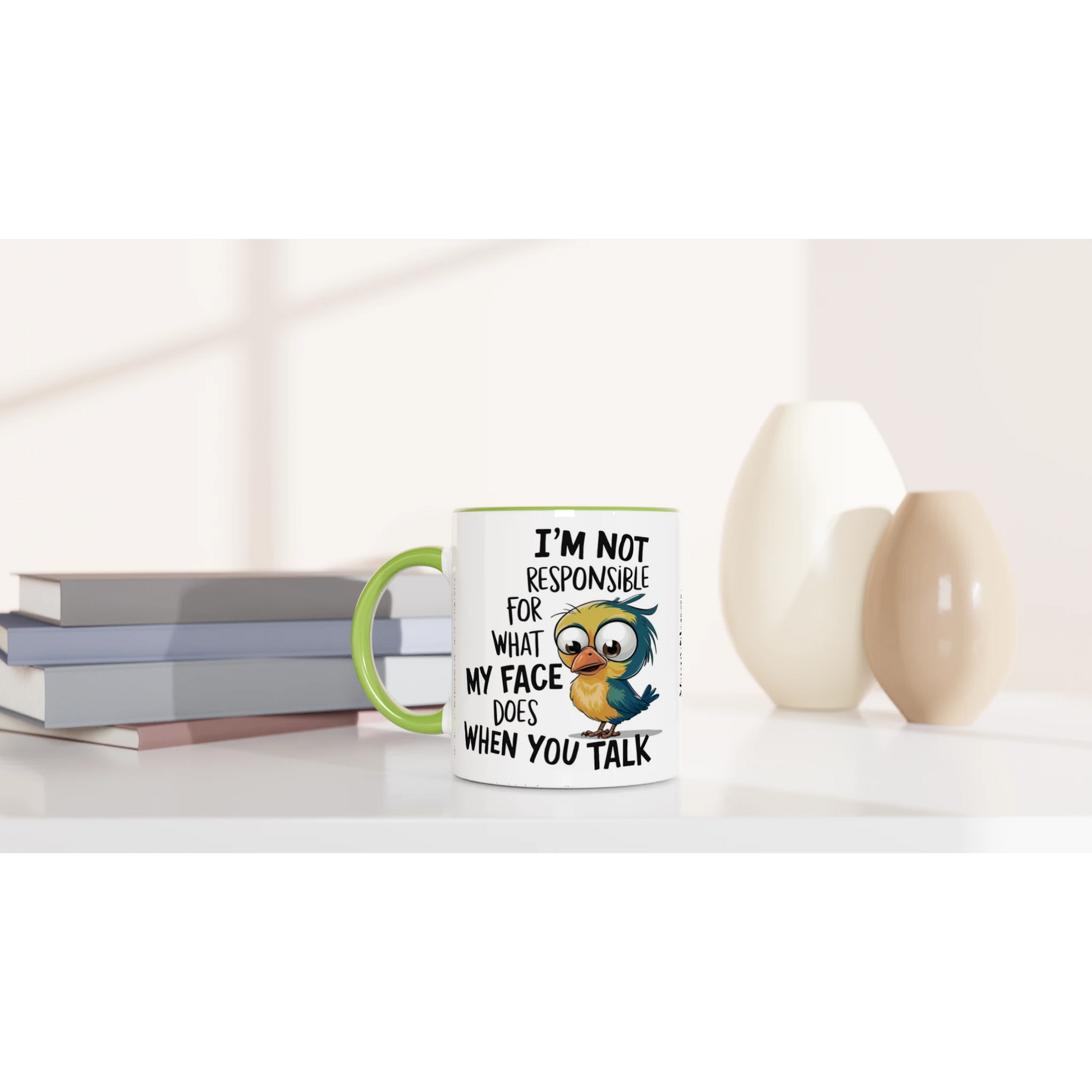I'm Not Responsible For What My Face Does When You Talk - Personalised 11oz Ceramic Mug , Animal Sarcastic , 11oz Mug