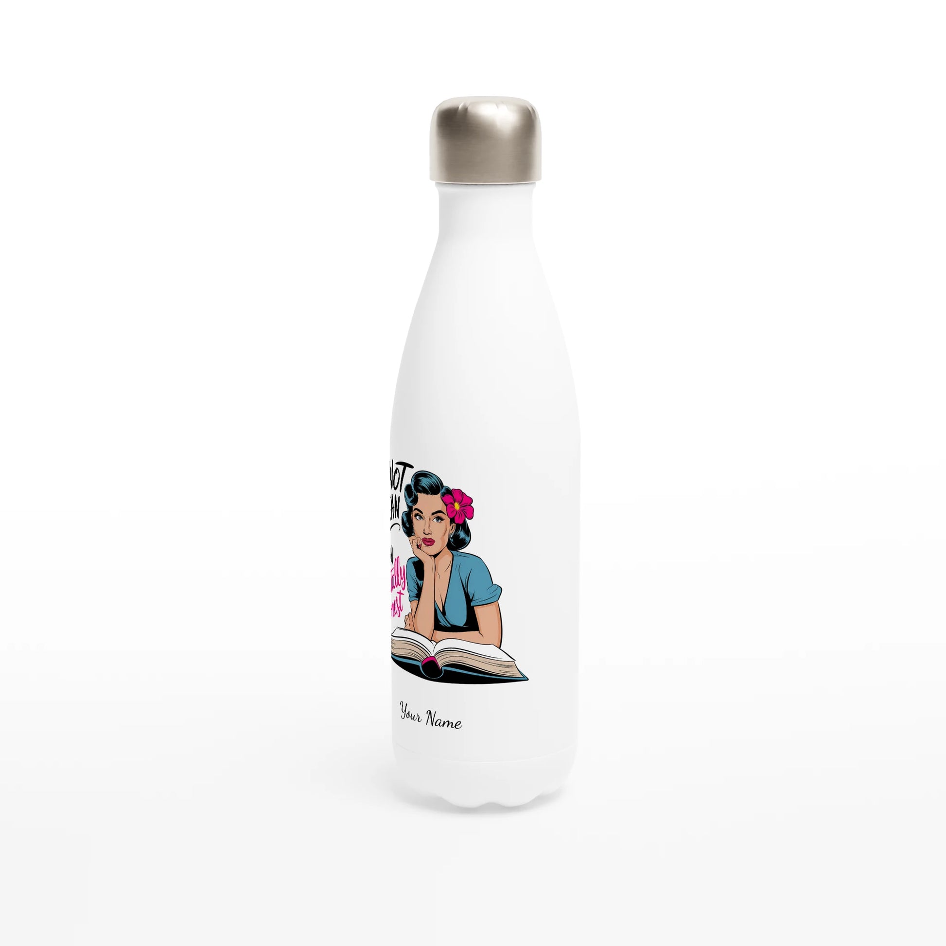 I'm Not Mean, I'm Brutally Honest - Personalised White 17oz Stainless Steel Water Bottle , Retro Woman Sarcastic Vintage Housewife , Water Bottle