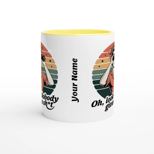 Oh Look, Nobody Gives A - Personalised 11oz Ceramic Mug , Retro Woman Sarcastic Vintage Housewife , 11oz Mug